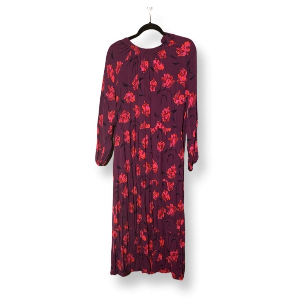 A New Day Floral Print Long Sleeved Dress - XL